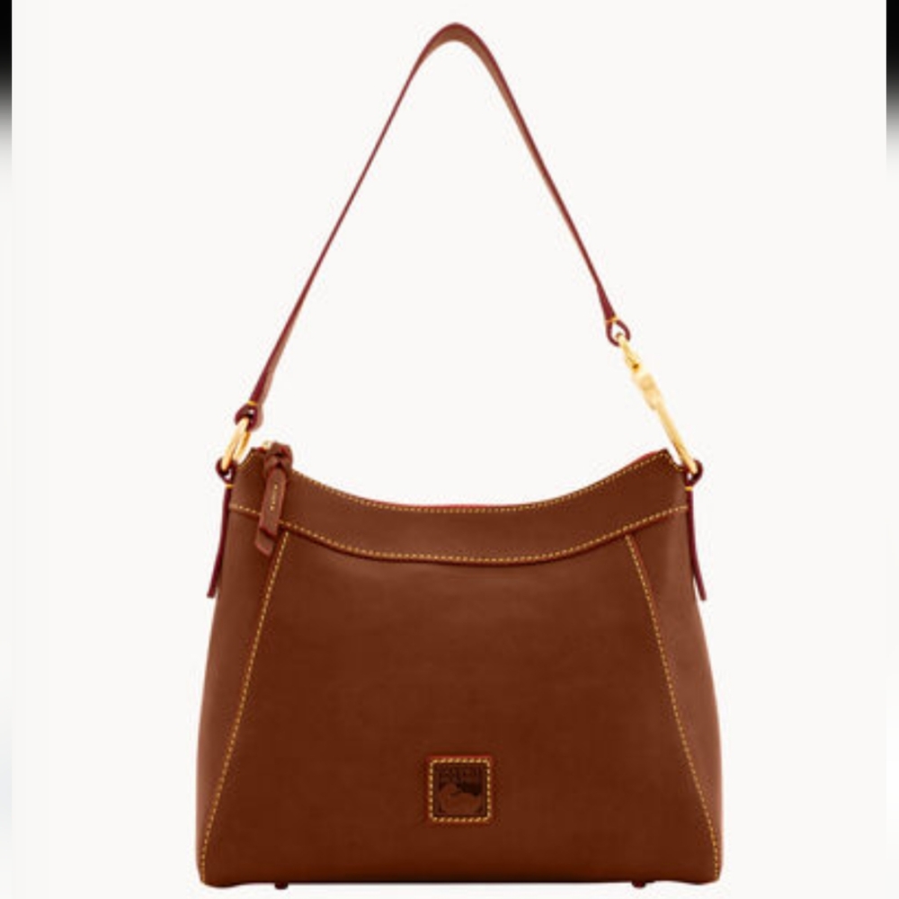 Dooney & Bourke Chestnut Brown Leather Hobo Bag